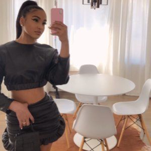 Black leather 2 peice